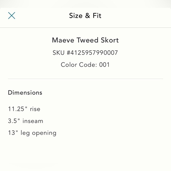 NWT new 12 fits 10 Anthropologie Maeve tweed skort shorts skirt black white - Picture 12 of 17